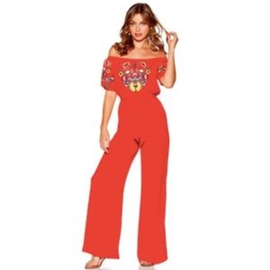 VAVA JOY HAN RED ZAHAVAH BOHO JUMPSUIT NWOT NEW S